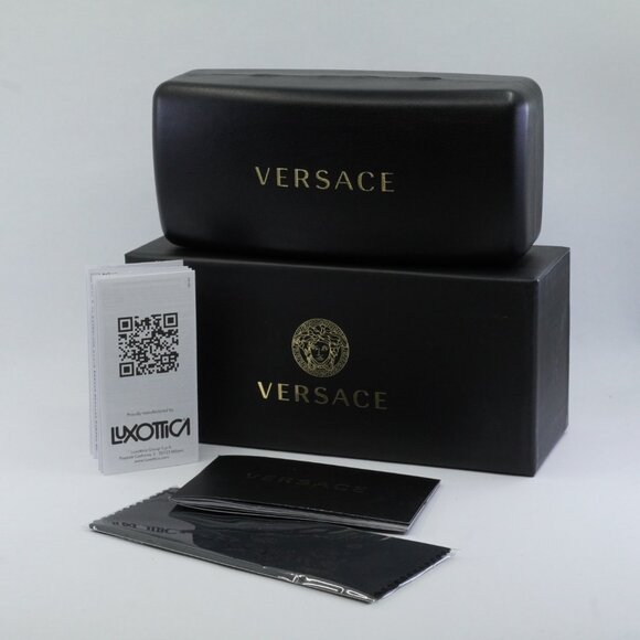 🕶️ New Versace VE2247D 143887 Sunglasses - Black/Gold Frame, Dark Grey Lenses - Picture 11 of 11
